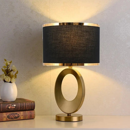 Lampe de Chevet sur Pied en Métal et Tissu
