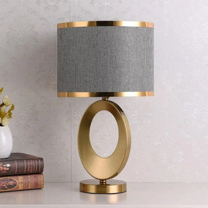 Lampe de Chevet sur Pied en Métal et Tissu