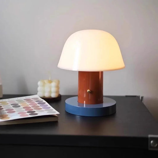 Lampe de Chevet Champignon sur Piles avec Variateur