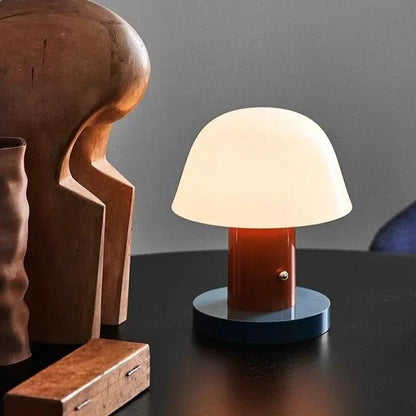 Lampe de Chevet Champignon sur Piles avec Variateur