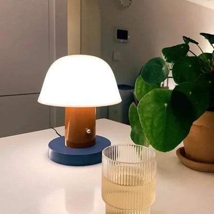 Lampe de Chevet Champignon sur Piles avec Variateur
