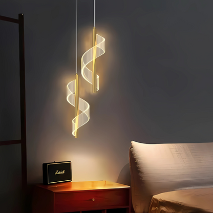 Lampe de Chevet Suspendue au Plafond – Noir ou Doré