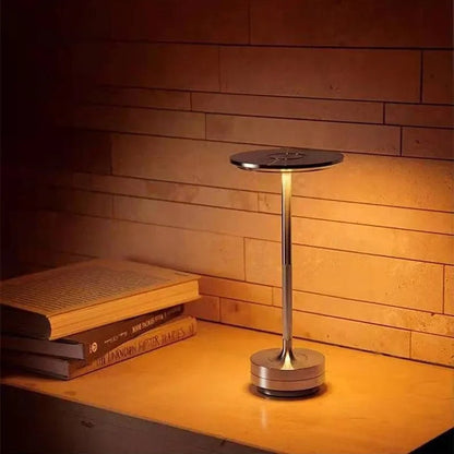 Lampe de Chevet Tactile Sans Fil Rechargeable en Métal