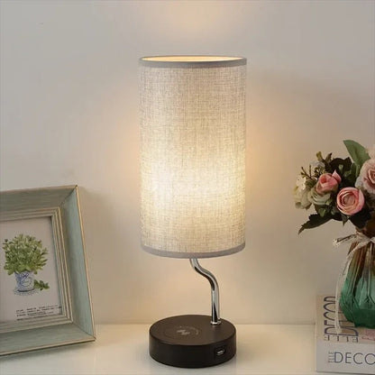 Lampe de Chevet USB avec Chargeur à Induction