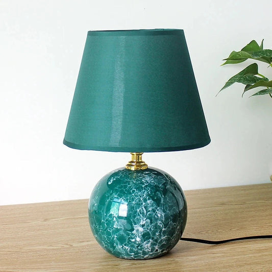 Lampe de Chevet Céramique Vert Émeraude