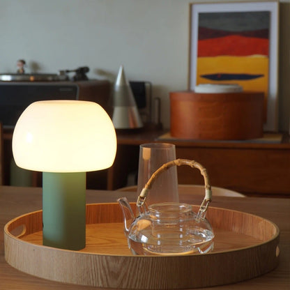 Lampe de Chevet Champignon Sans Fil – Vert Sauge