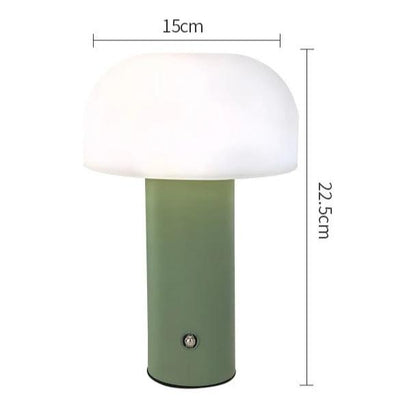 Lampe de Chevet Champignon Sans Fil – Vert Sauge
