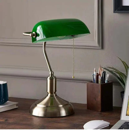 Lampe de Chevet Vintage en Fer et Verre – Style Rétro