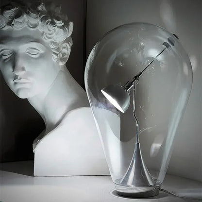 Lampe de Chevet Vintage en Verre et Métal