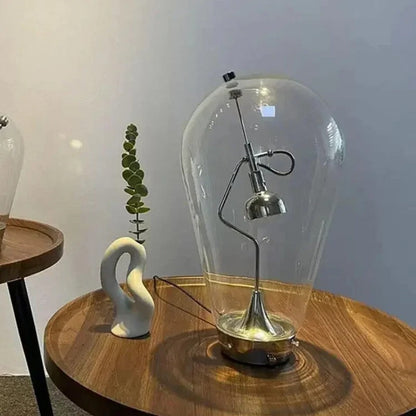 Lampe de Chevet Vintage en Verre et Métal