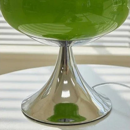 Lampe de chevet design en métal et verre