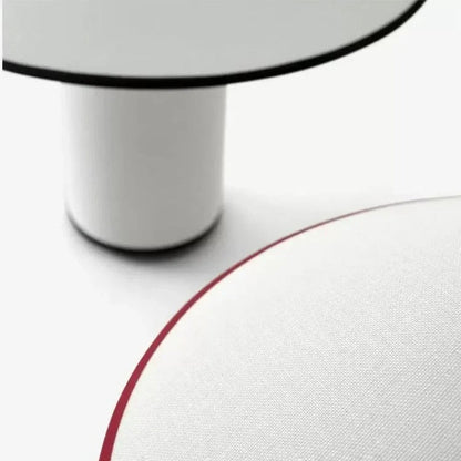 Lampe de table japonaise vintage en métal et tissu