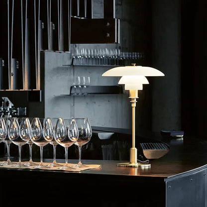 Lampe de Chevet Design en Métal et Verre