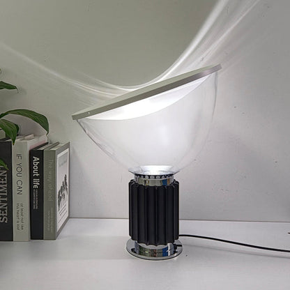 Lampe design italien en verre et aluminium