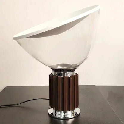 Lampe design italien en verre et aluminium