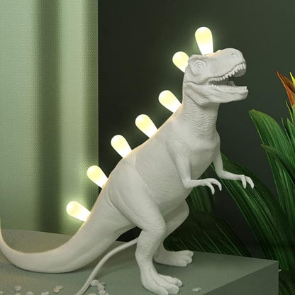 Lampe de chevet dinosaure en résine – LED intégrées