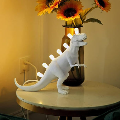 Lampe de chevet dinosaure en résine – LED intégrées