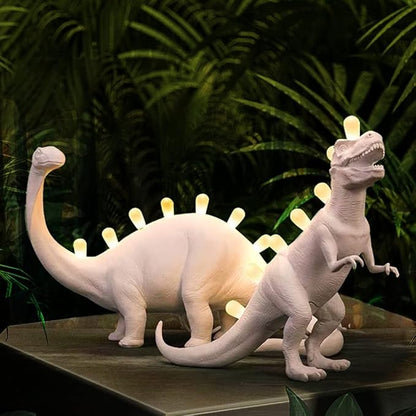 Lampe de chevet dinosaure en résine – LED intégrées