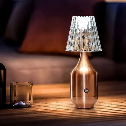 Lampe de Chevet en Cristal Tactile Rechargeable