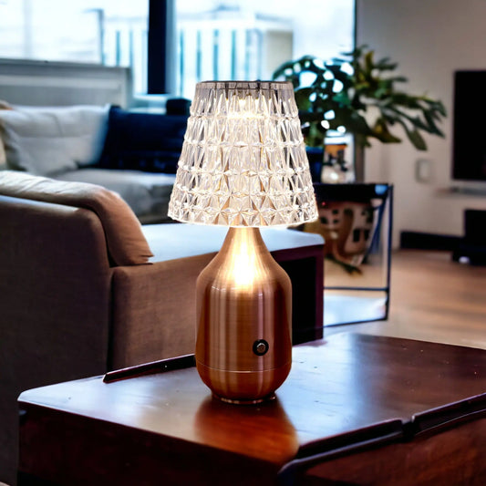 Lampe de Chevet en Cristal Tactile Rechargeable
