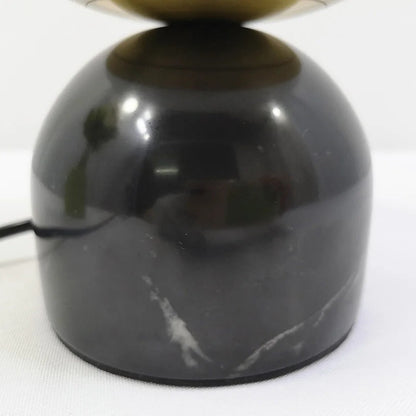 Lampe de chevet en marbre naturel et globe en verre