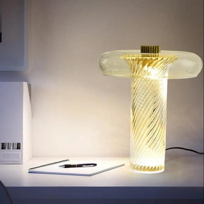 Lampe de chevet en verre et métal – Design contemporain