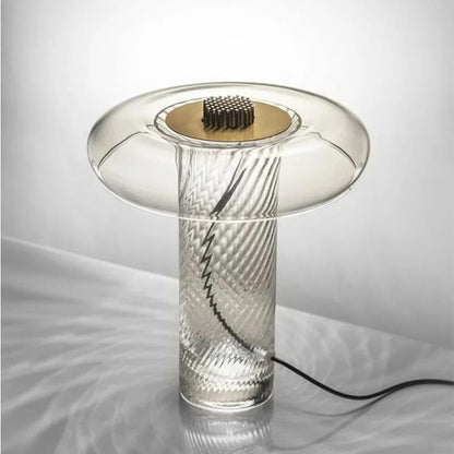 Lampe de chevet en verre et métal – Design contemporain