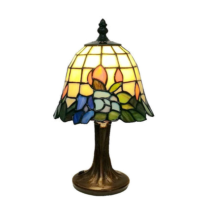 Lampe de Chevet Tiffany Motif Lotus en Vitrail