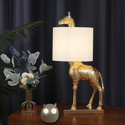 Lampe Girafe en Résine – Déco Animale Élégante
