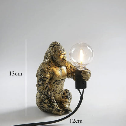Lampe Gorille en Résine – Luminaire Déco Original