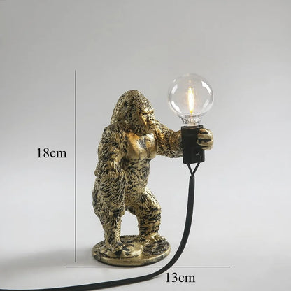 Lampe Gorille en Résine – Luminaire Déco Original