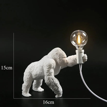 Lampe Gorille en Résine – Luminaire Déco Original