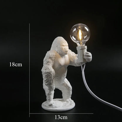 Lampe Gorille en Résine – Luminaire Déco Original