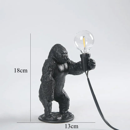 Lampe Gorille en Résine – Luminaire Déco Original