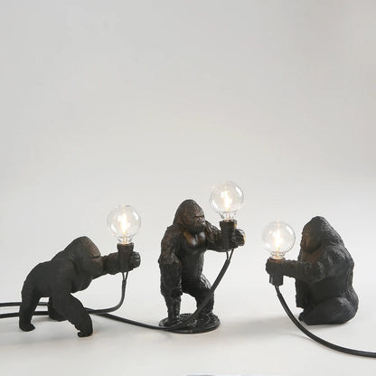 Lampe Gorille en Résine – Luminaire Déco Original