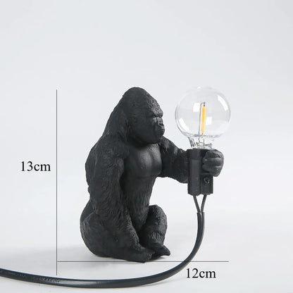 Lampe Gorille en Résine – Luminaire Déco Original