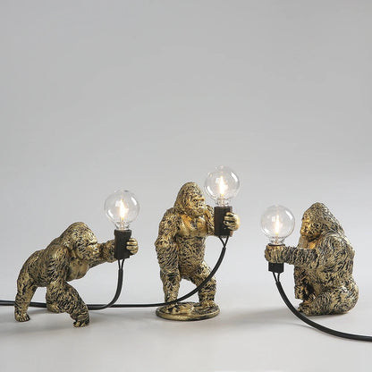 Lampe Gorille en Résine – Luminaire Déco Original