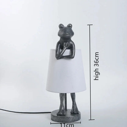 Lampe de Chevet Grenouille en Résine et Tissu