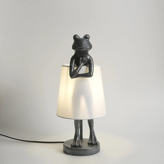 Lampe de Chevet Grenouille en Résine et Tissu