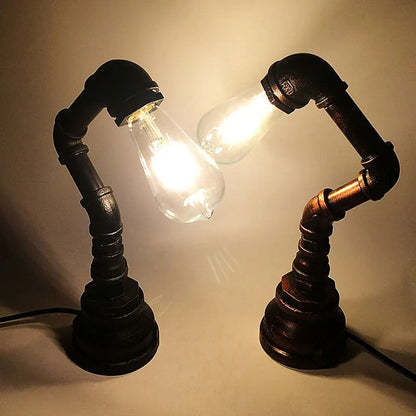 Lampe de Chevet Industrielle en Métal Cuivré