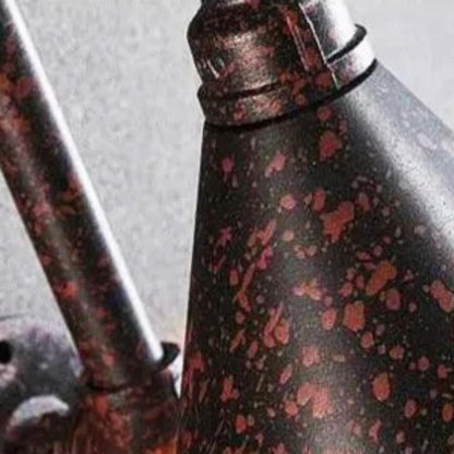 Lampe de Chevet Industrielle en Fer Forgé et Bois