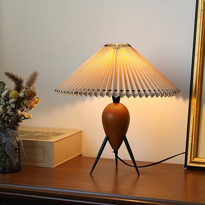 Lampe Japonaise sur Pied en Bois et Tissu