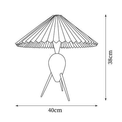 Lampe Japonaise sur Pied en Bois et Tissu