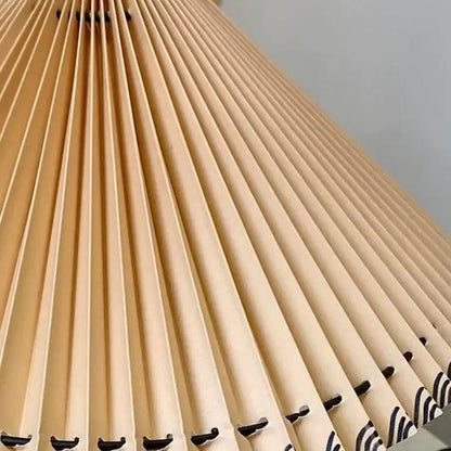 Lampe Japonaise sur Pied en Bois et Tissu