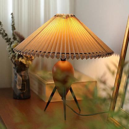 Lampe Japonaise sur Pied en Bois et Tissu