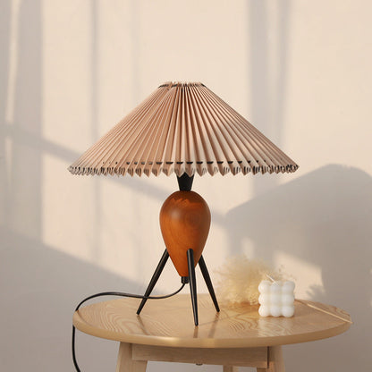 Lampe Japonaise sur Pied en Bois et Tissu