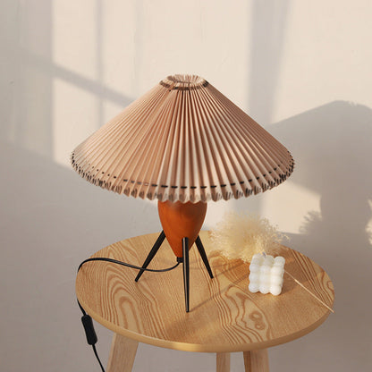 Lampe Japonaise sur Pied en Bois et Tissu