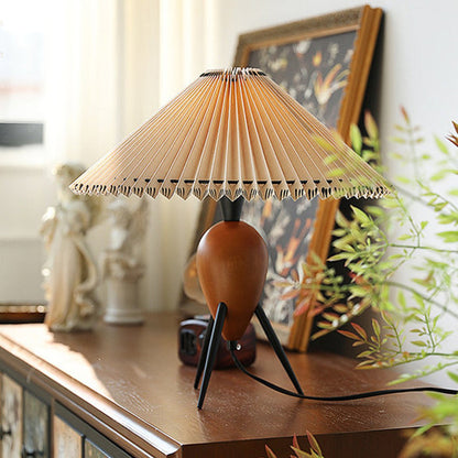 Lampe Japonaise sur Pied en Bois et Tissu