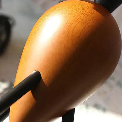 Lampe Japonaise sur Pied en Bois et Tissu