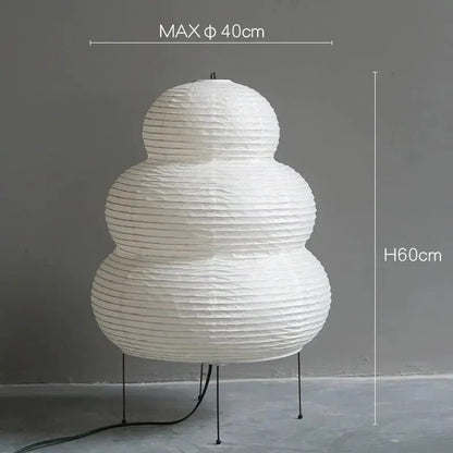 Lampe Japonaise en Papier de Riz – Structure Métal